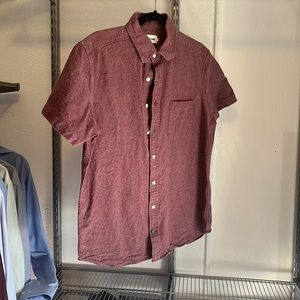 Burgundy hemp button down